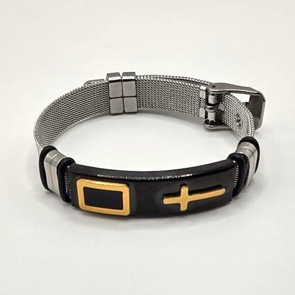 Modern Christian Bracelet Stainless Watch Buckle Valentines Birthday Gift New!